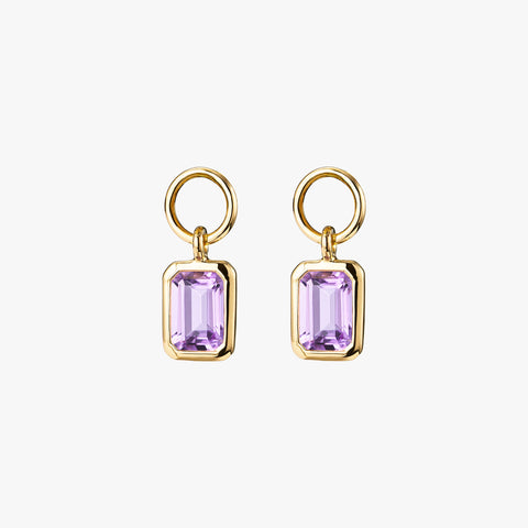 Legacy Emerald-Cut Amethyst Birthstone Charm