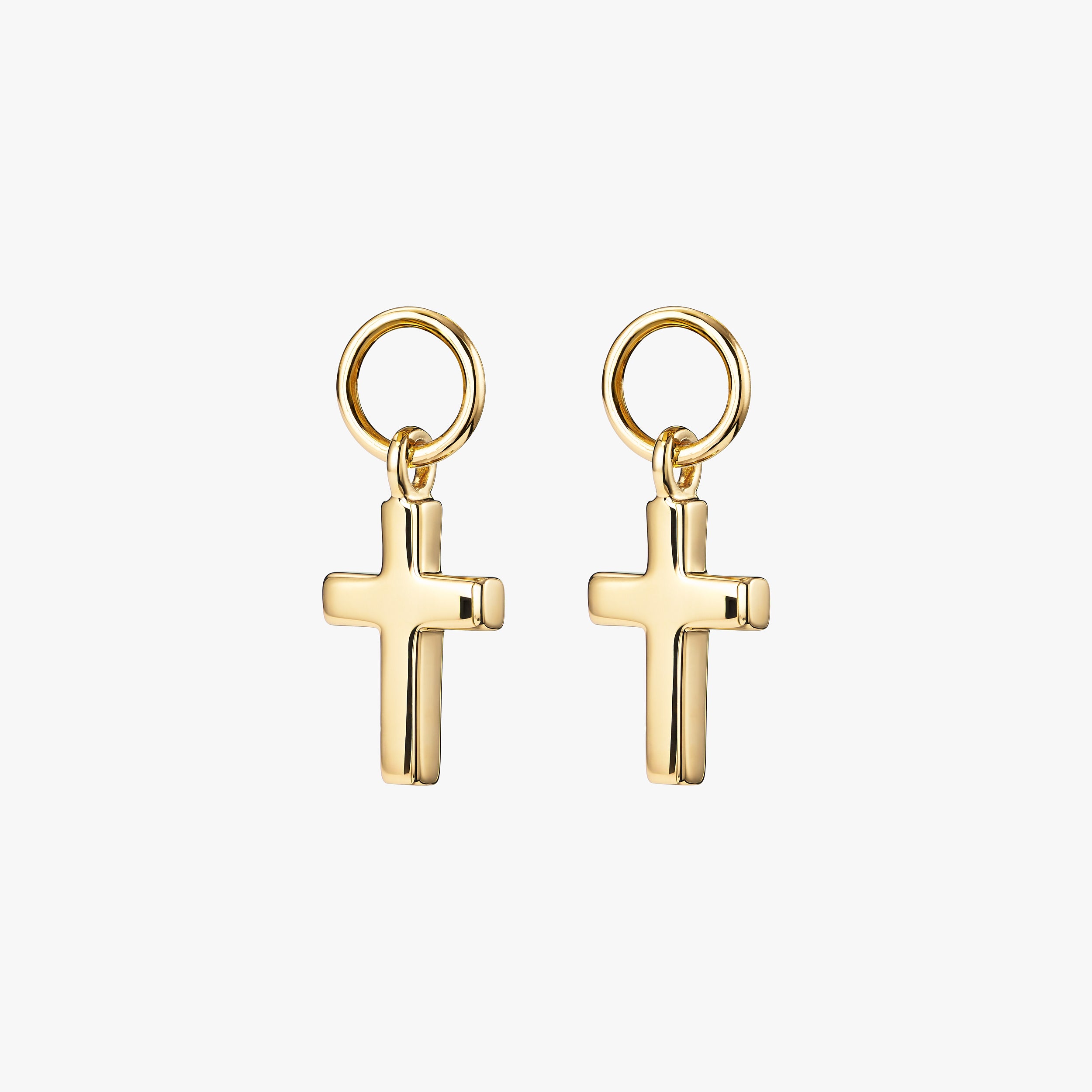 18K gold vermeil cross charms, luxurious and symbolic jewellery, crafted from durable 18K gold vermeil, offering an affordable yet elegant gift option for special occasions, perfect for earrings, necklaces, or bracelets.