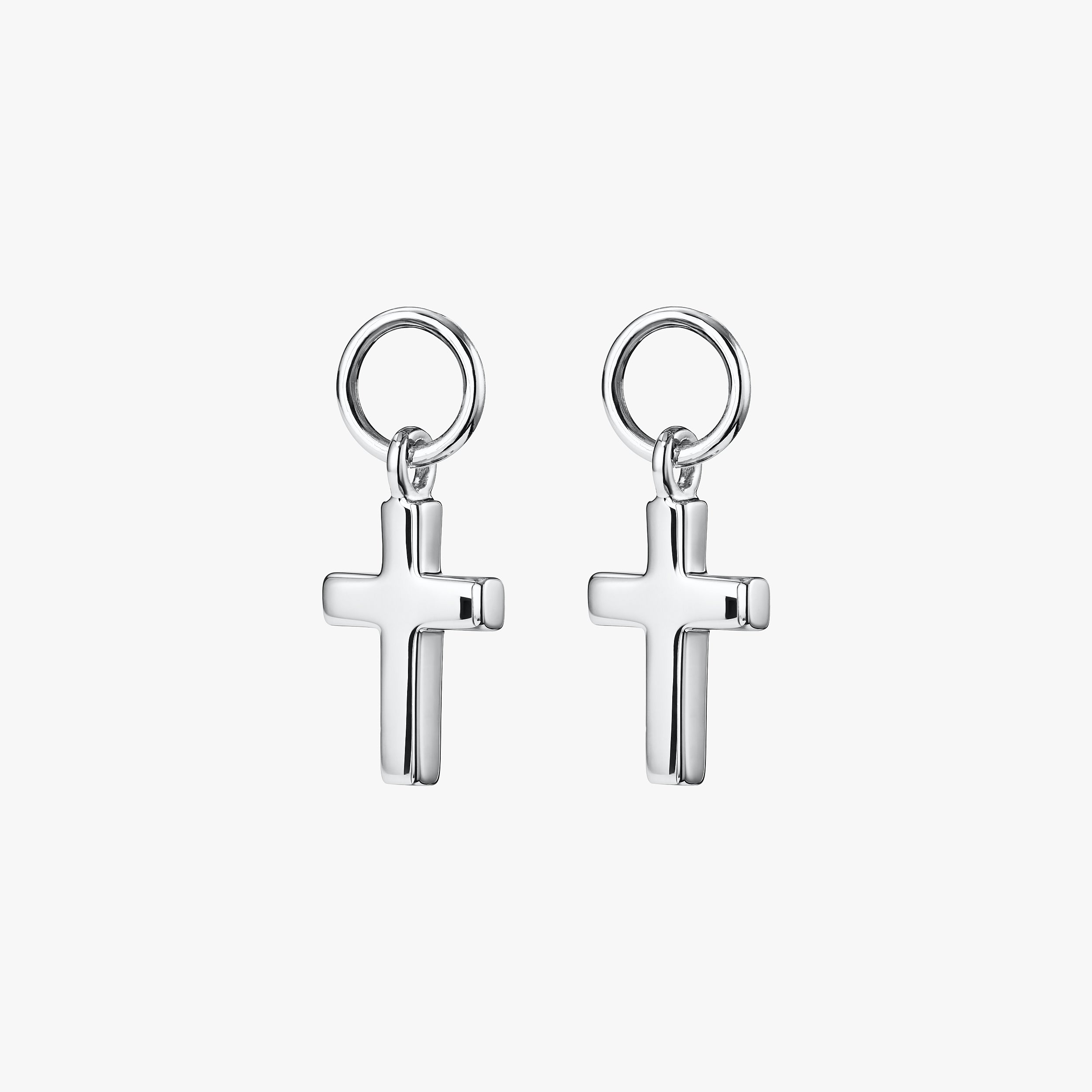 Sterling silver cross charms, timeless and elegant jewellery, crafted from high-quality, hypoallergenic sterling silver for durability, making it a perfect gift option for meaningful occasions or adding a symbolic touch to earrings, necklaces, or bracelets.