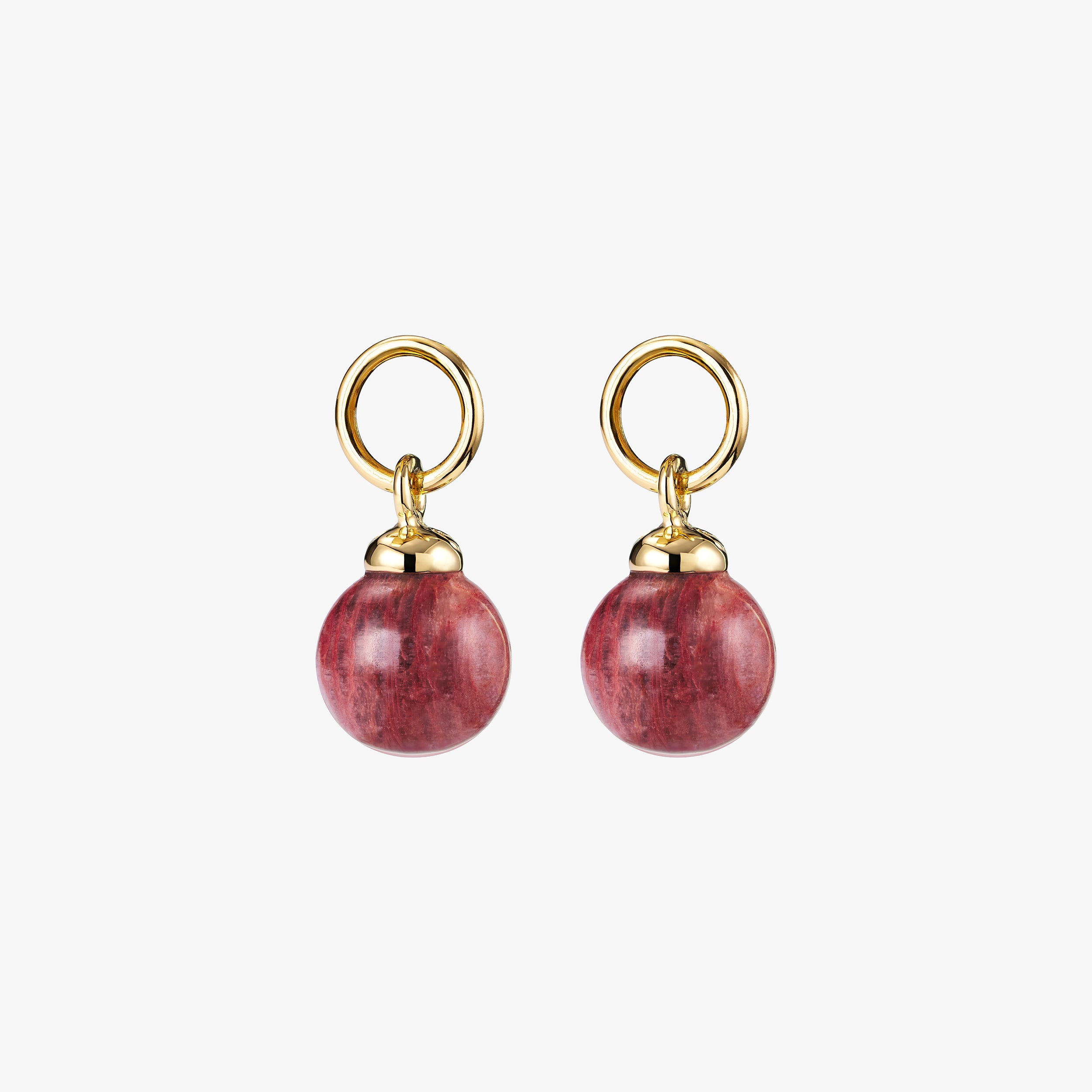 18K gold vermeil sunstone jasper charms stunning, radiant gemstone jewellery that adds a warm, natural touch to earrings and necklaces.