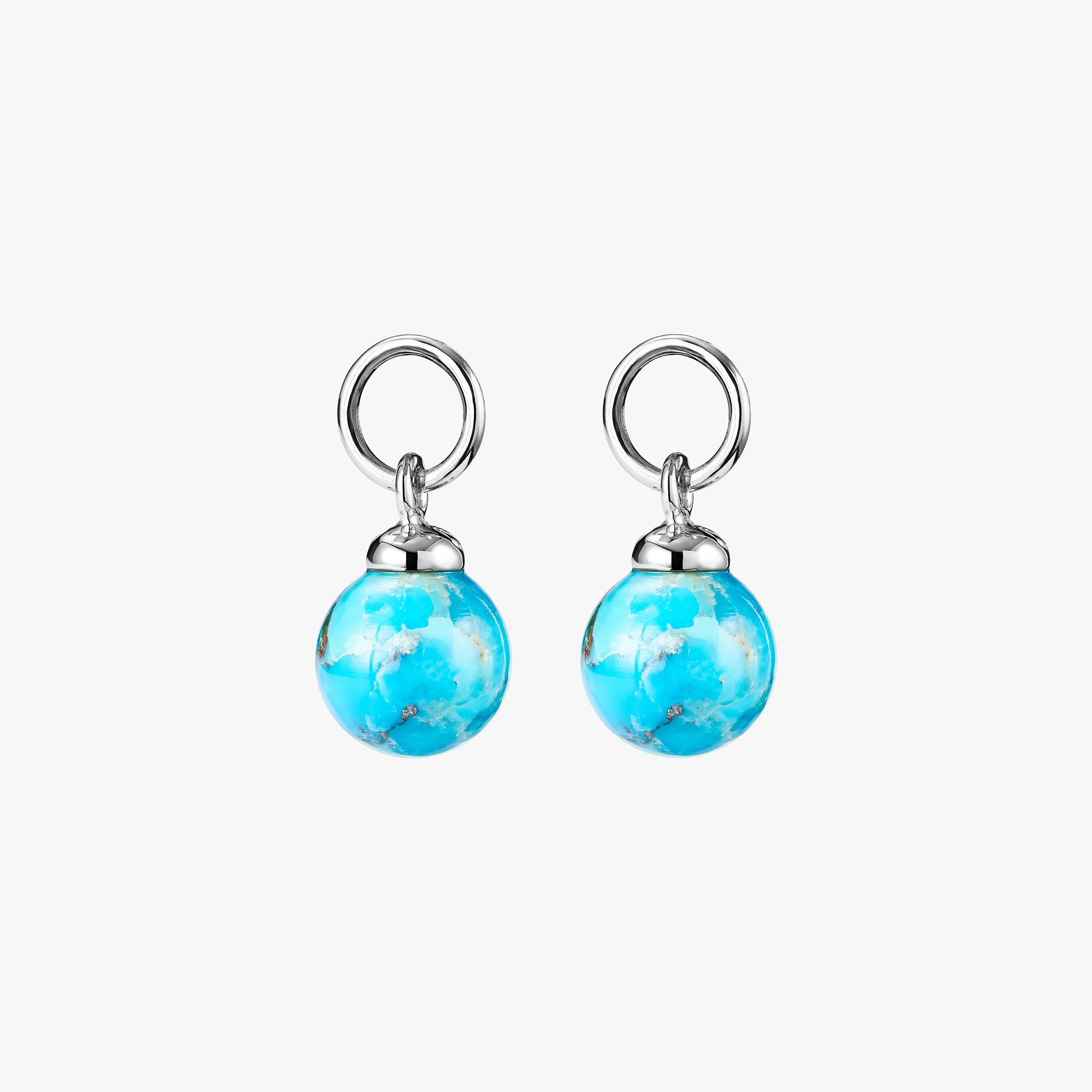925 sterling silver turquoise charms, vibrant gemstone jewellery, crafted from high-quality, hypoallergenic sterling silver for durability and elegance, perfect for adding a pop of colour to earrings or necklaces.