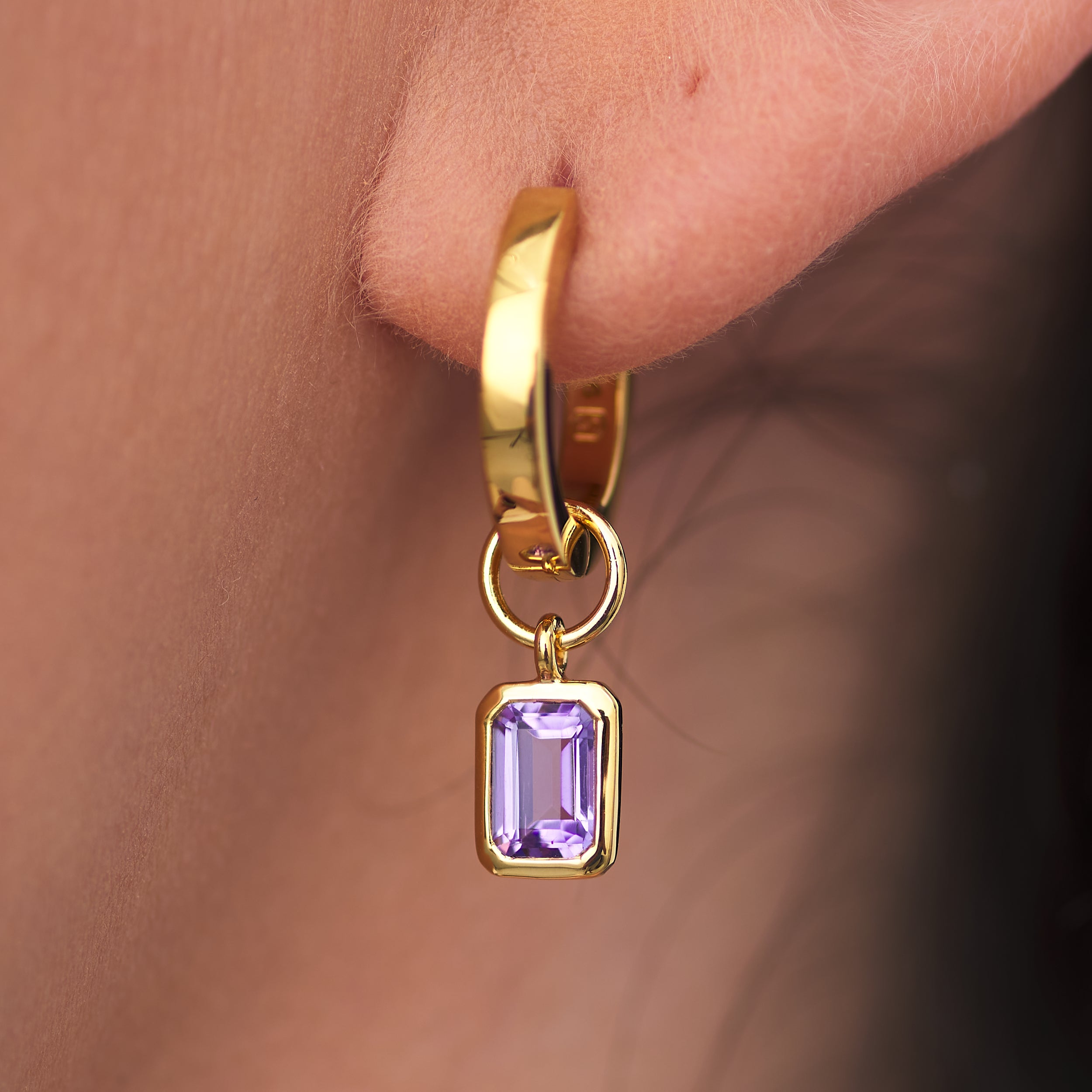 Legacy Emerald-Cut Amethyst Birthstone Charm
