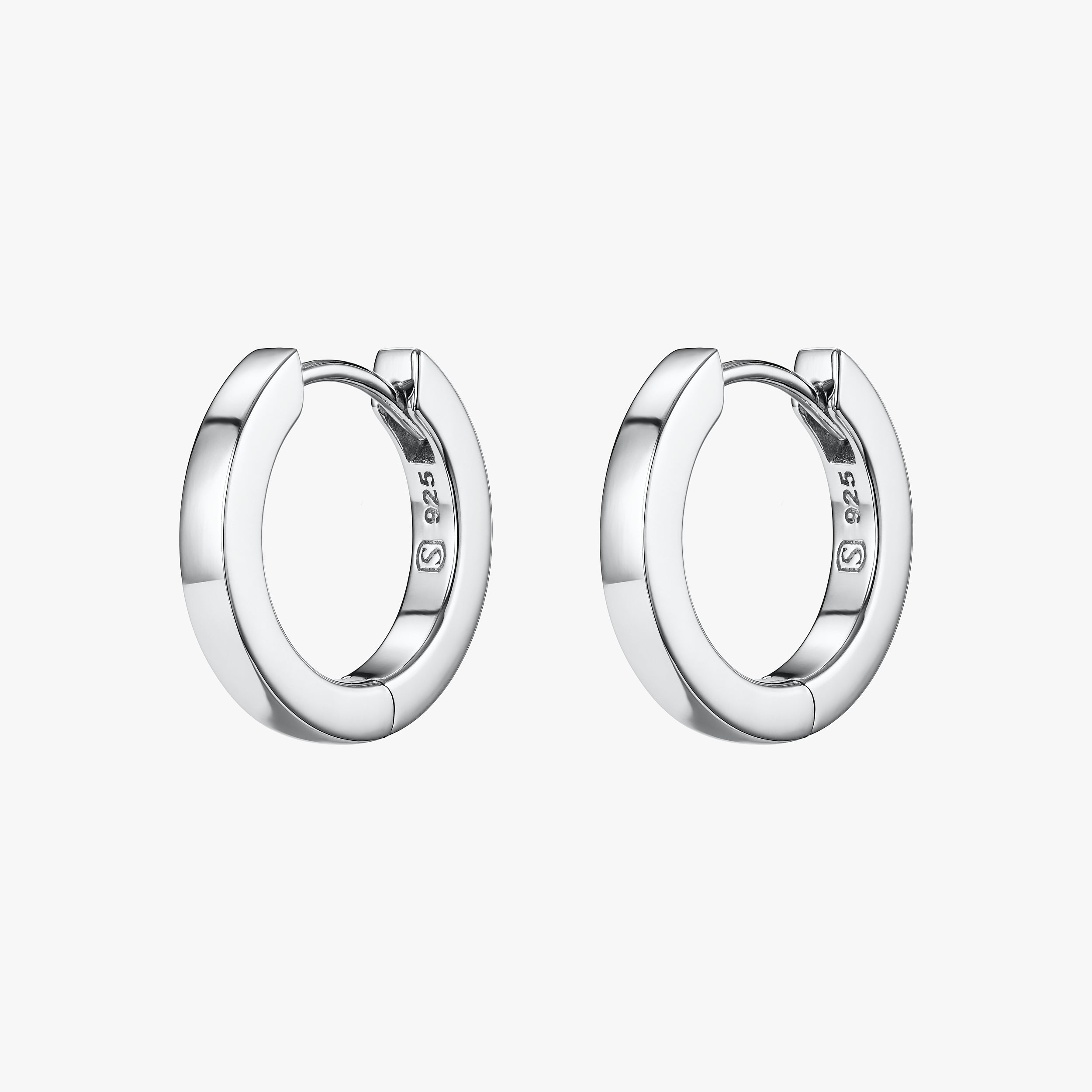 Huggie Hoops in Sterling Silver